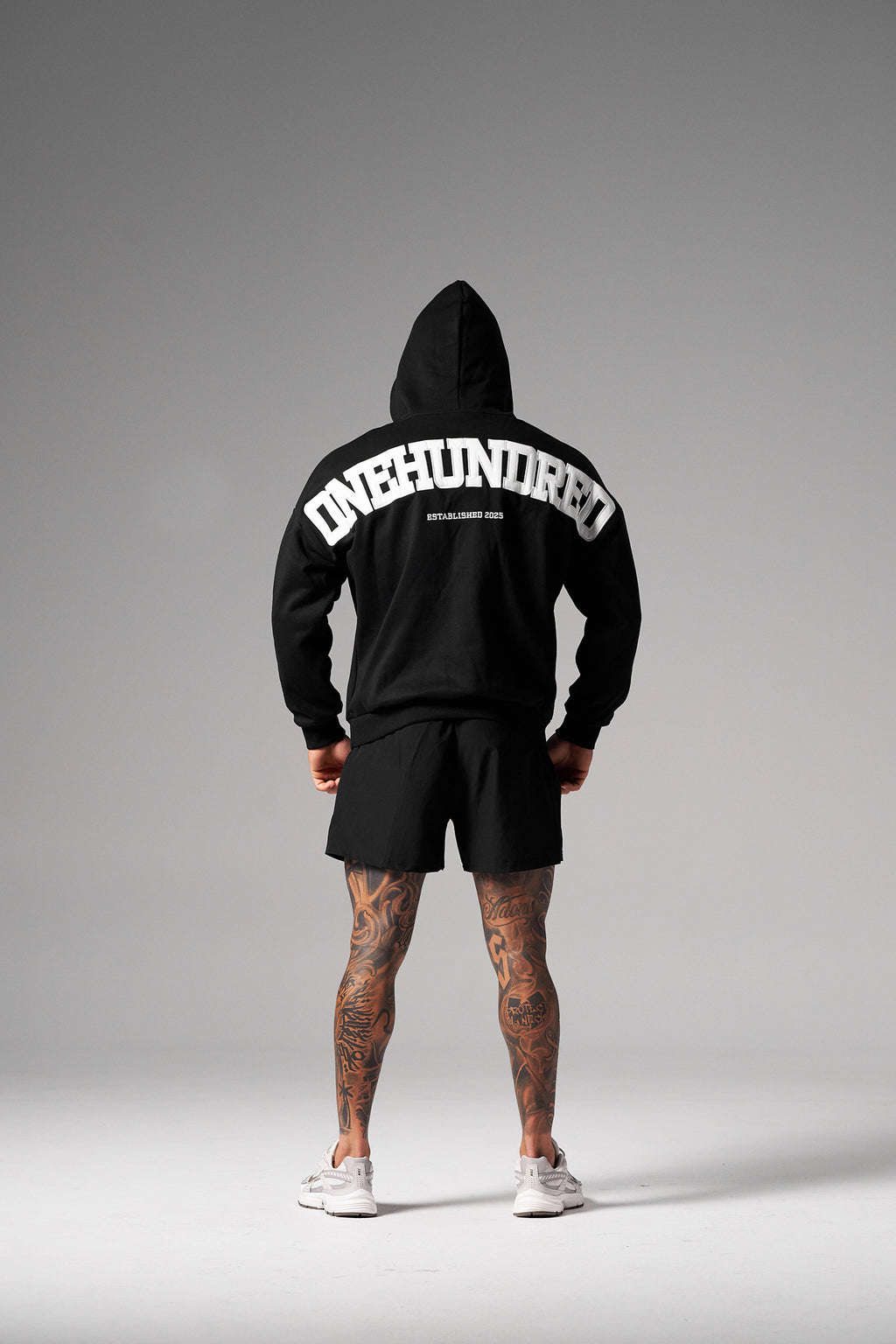 Classic Embroided Hoodie - Black