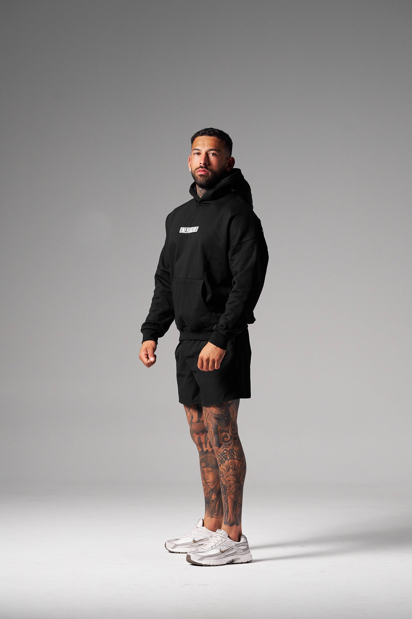 Classic Embroided Hoodie - Black