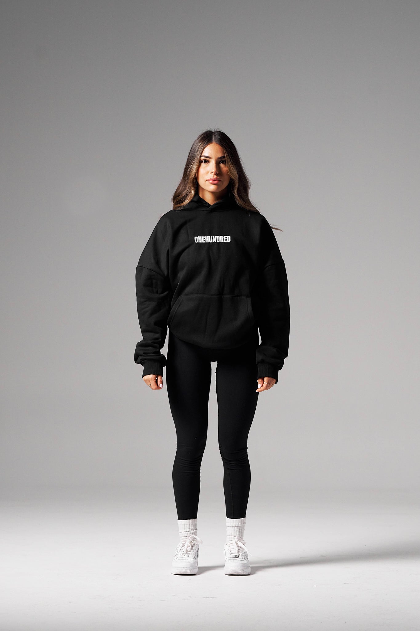 Classic Embroided Hoodie - Black