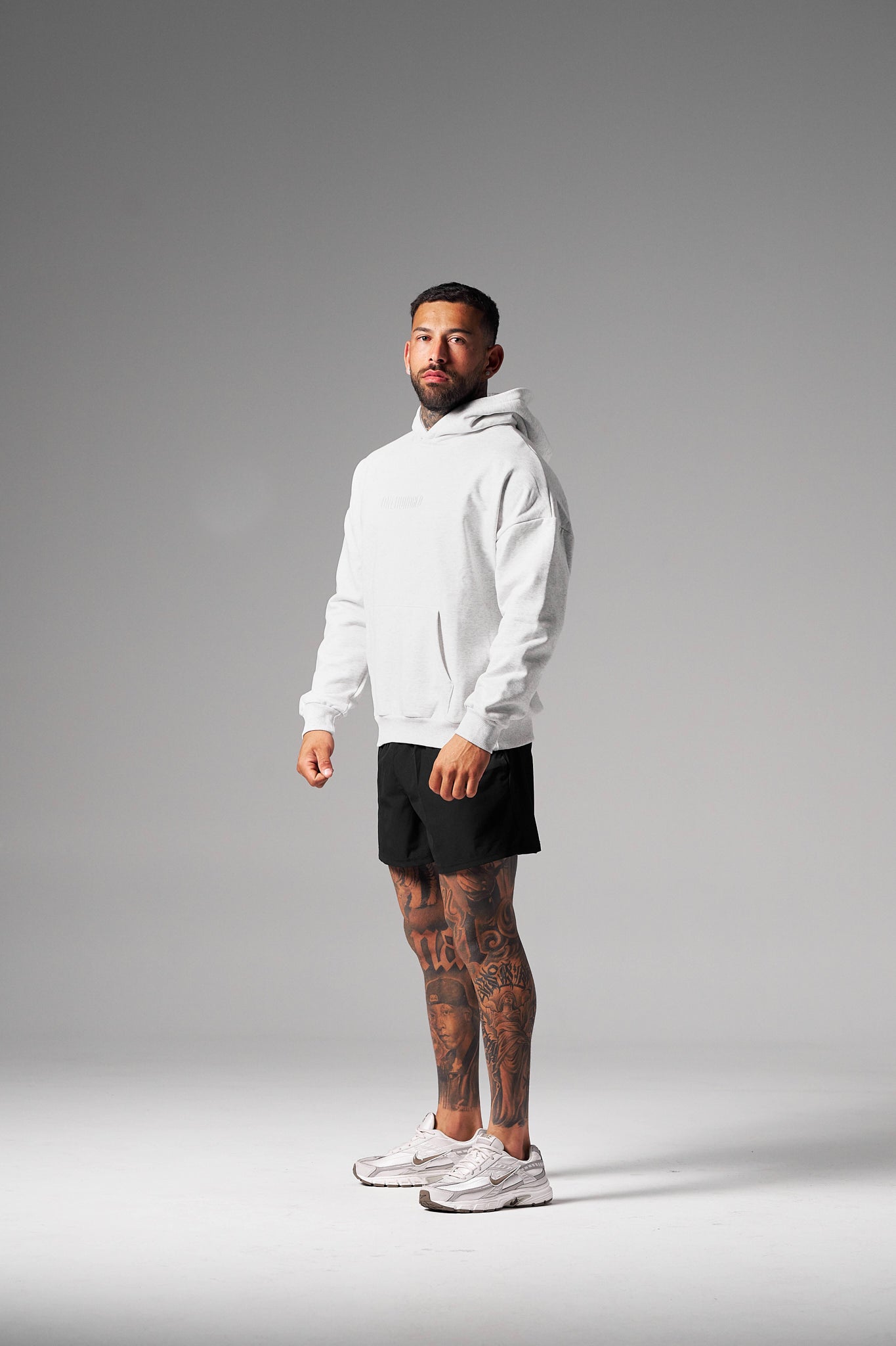 Classic Embroided Hoodie - Grey