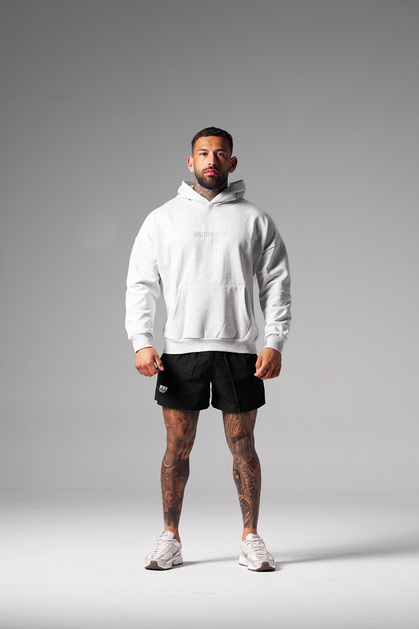 Classic Embroided Hoodie - Grey