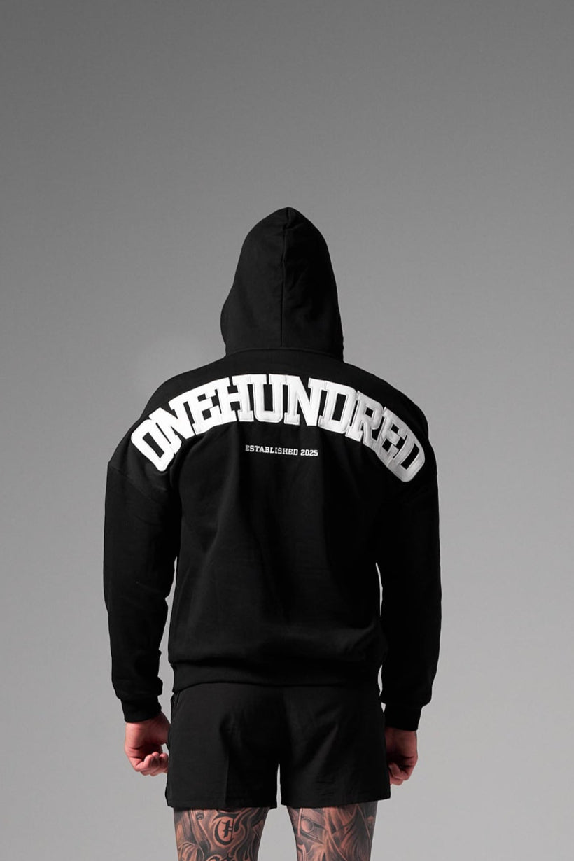 Classic Embroided Hoodie - Black