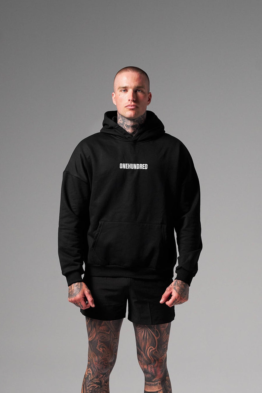 Classic Embroided Hoodie - Black