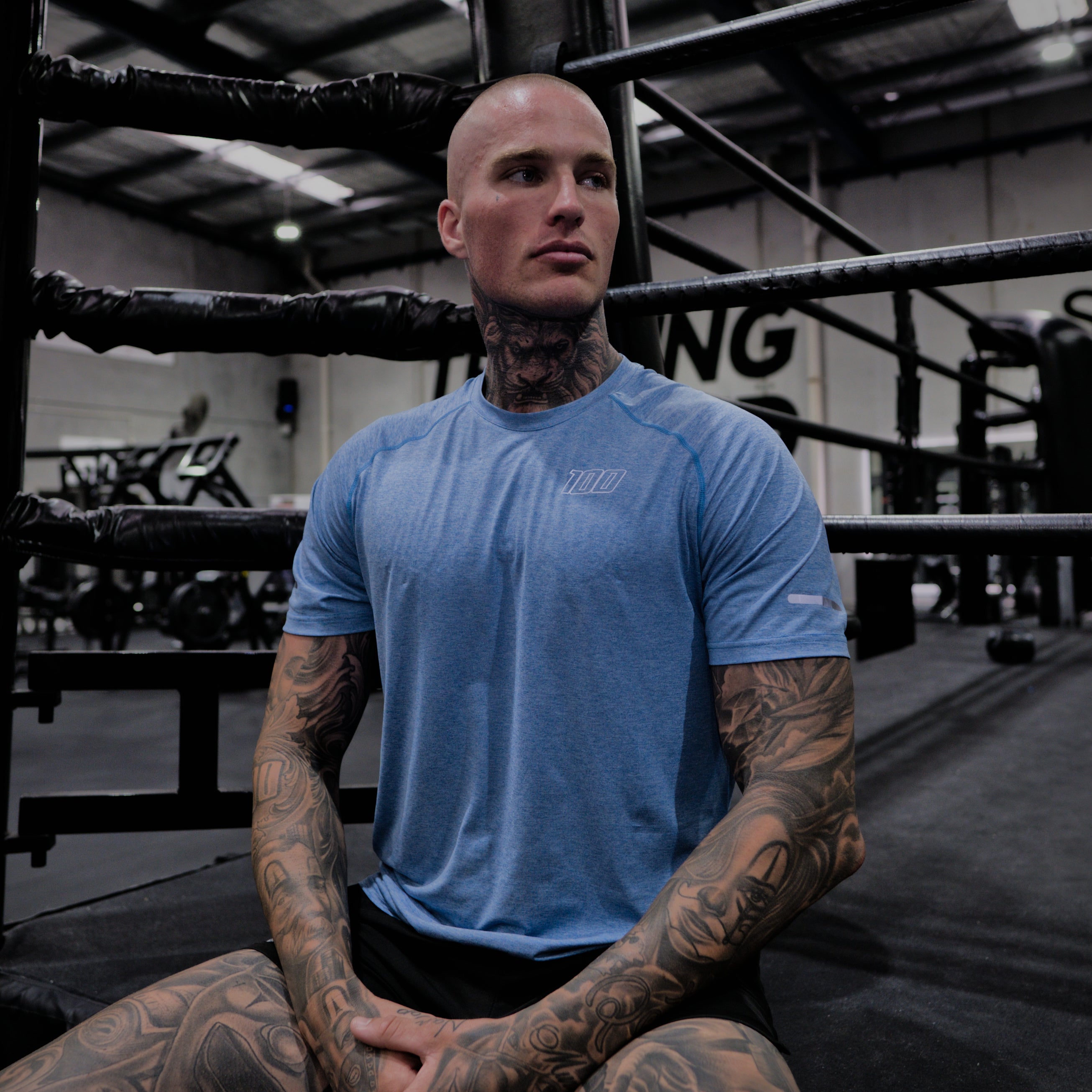 reflective tee ice - blue