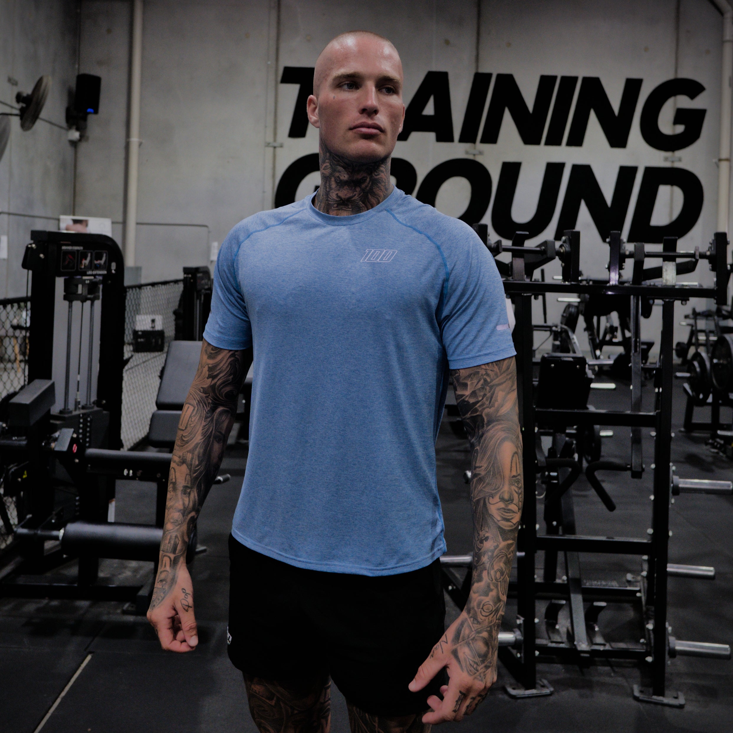 reflective tee ice - blue