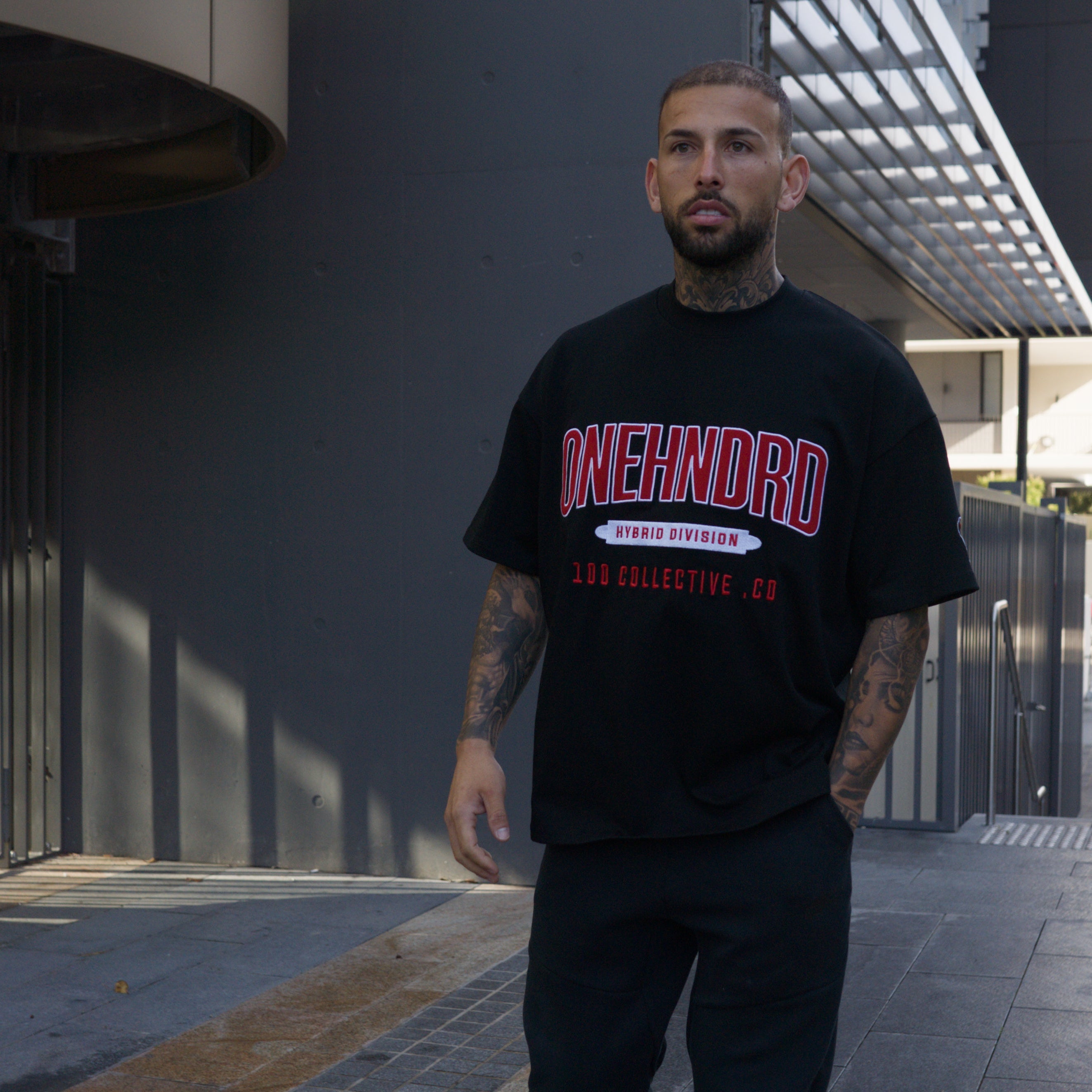 hybrid division oversized tee