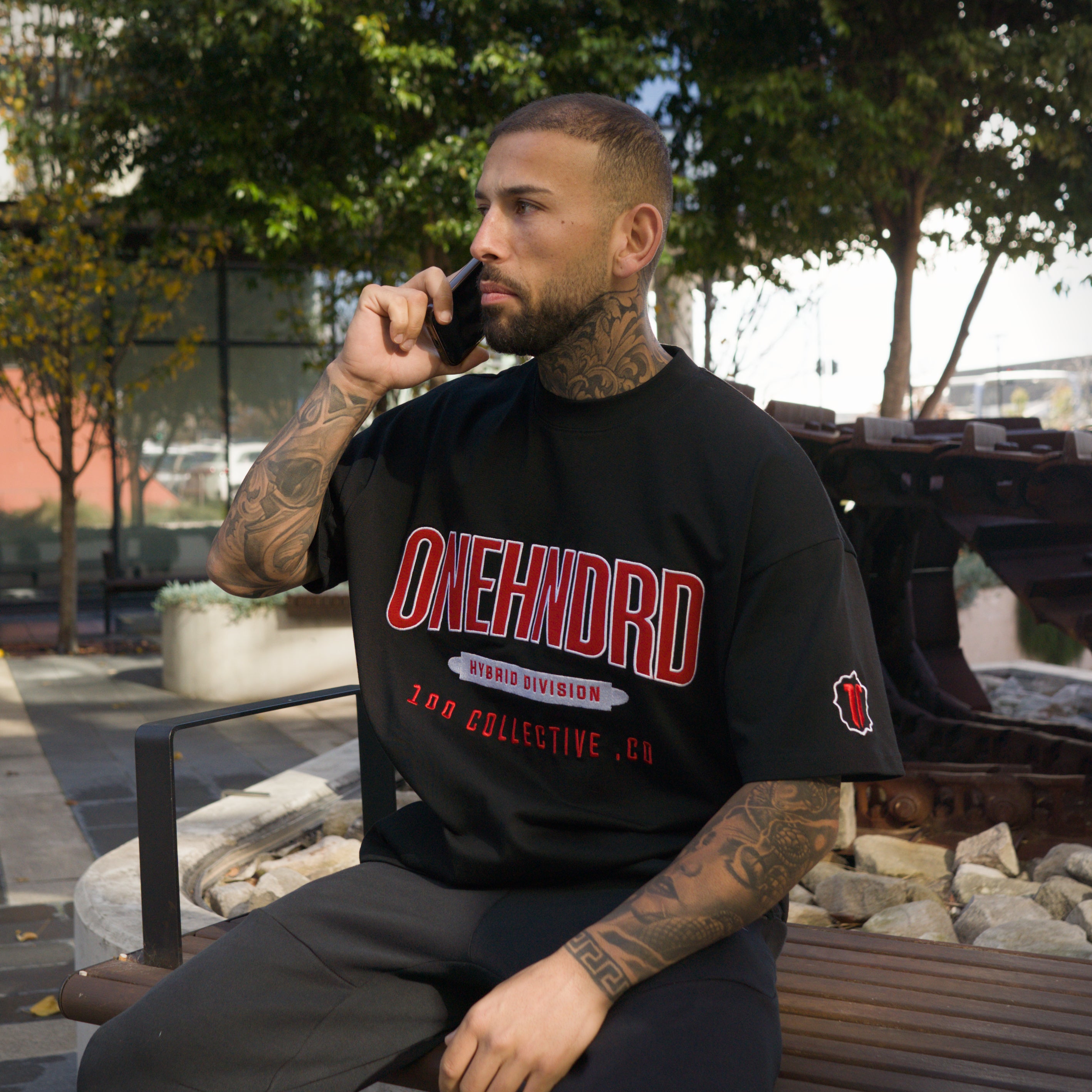 hybrid division oversized tee