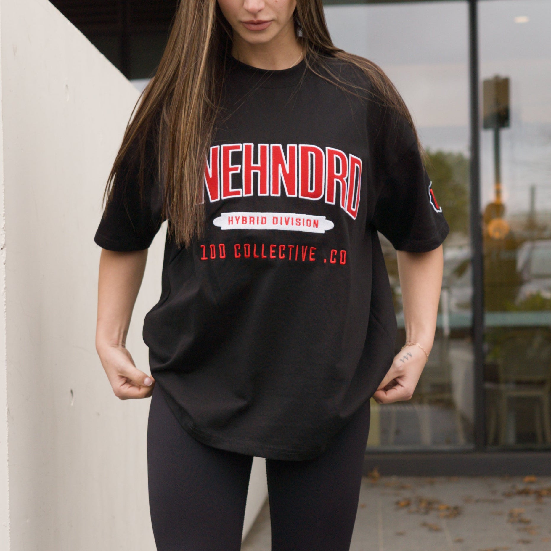 hybrid division oversized tee